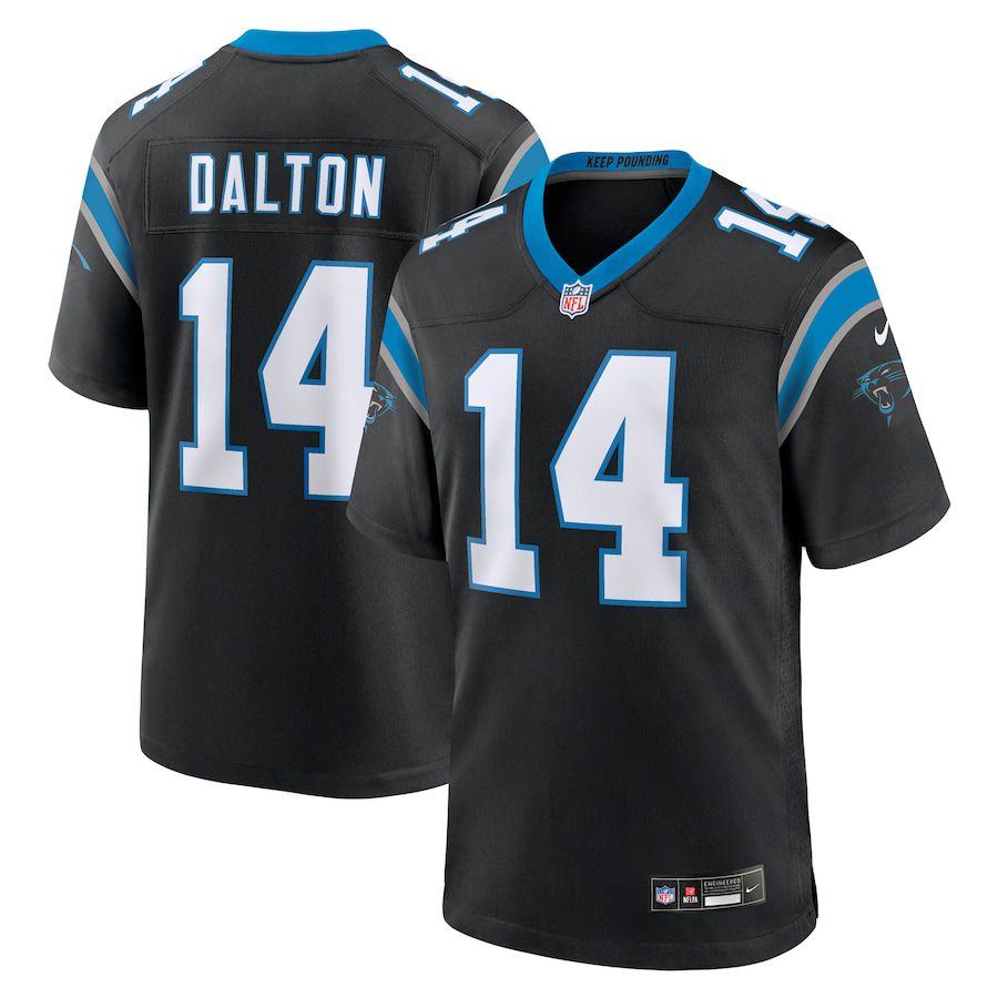 Men Carolina Panthers 14 Andy Dalton Nike Black Team Game NFL Jersey